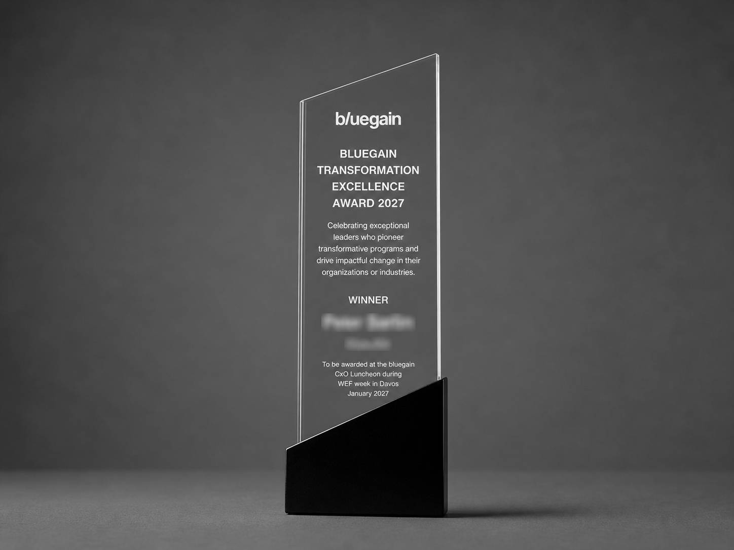 bluegain Transformation Excellence Award 2027 anticipated recipient