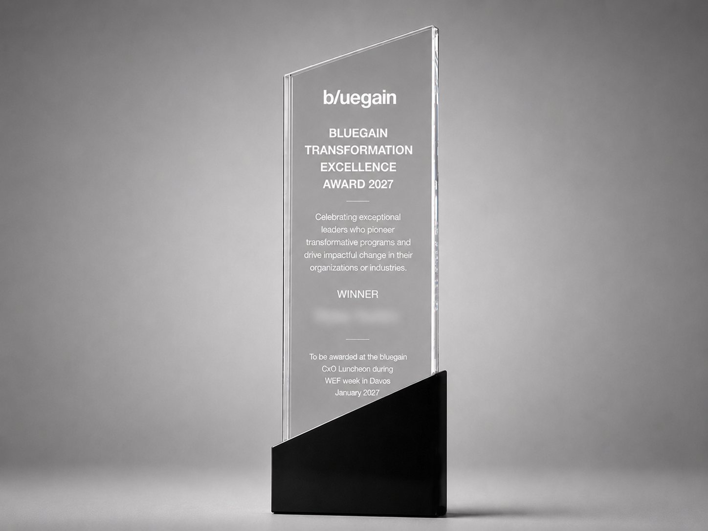 bluegain Transformation Excellence Award 2027 anticipated recipient